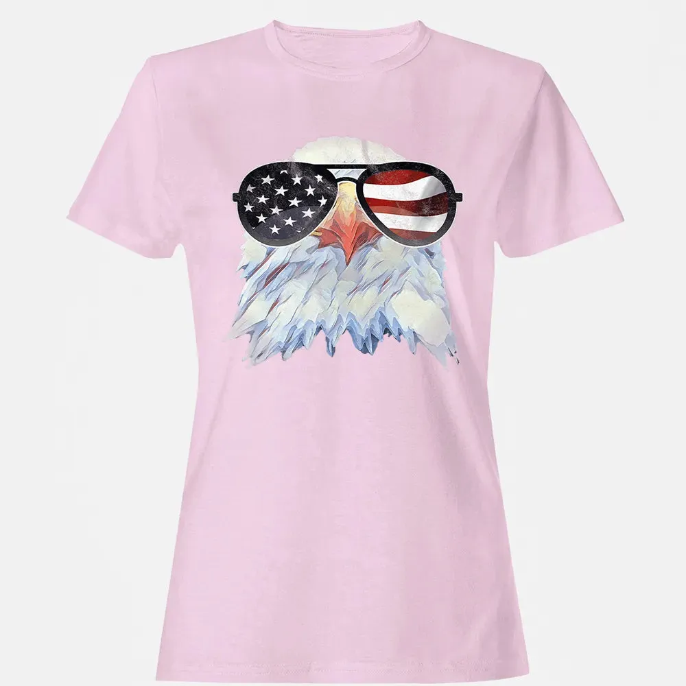 Adler mit USA Flagge Sonnenbrille  Amerika 4th of July Women's T-shirt - 9