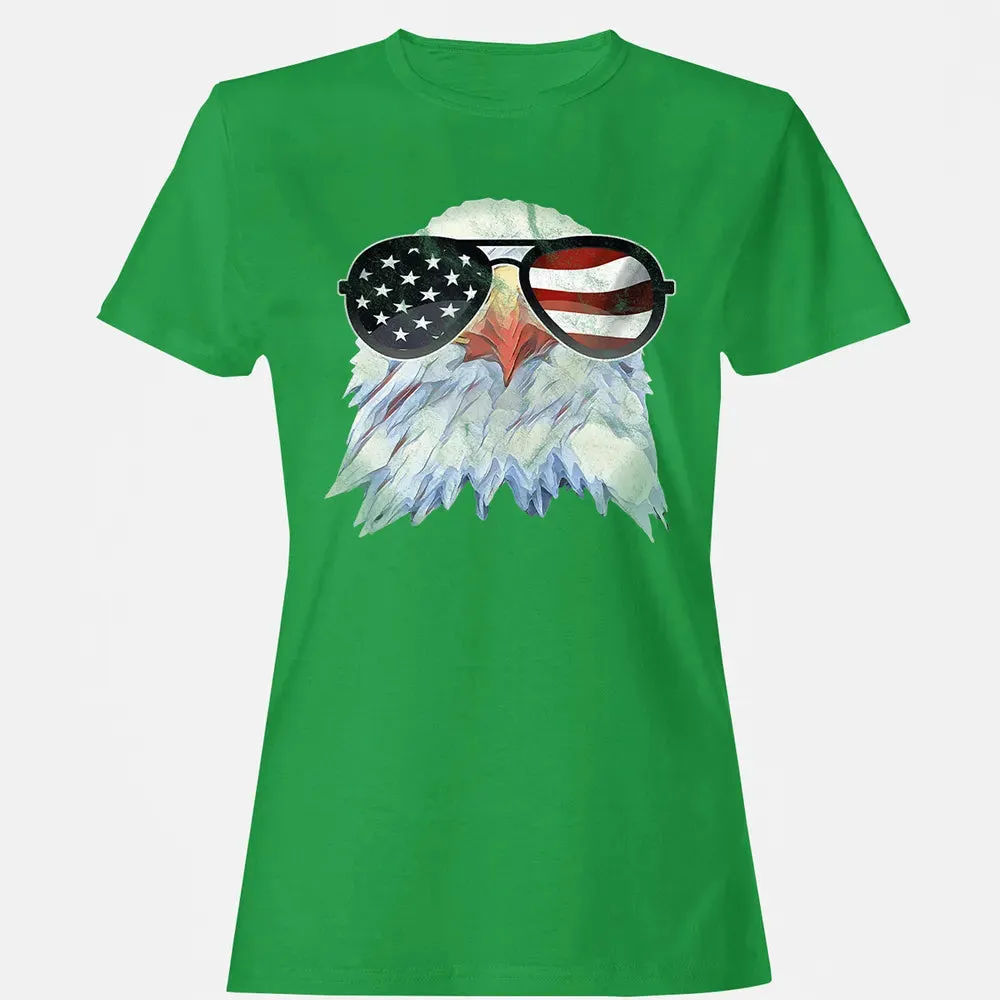 Adler mit USA Flagge Sonnenbrille  Amerika 4th of July Women's T-shirt - 7