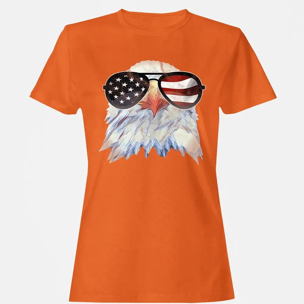 Adler mit USA Flagge Sonnenbrille  Amerika 4th of July Women's T-shirt - 11