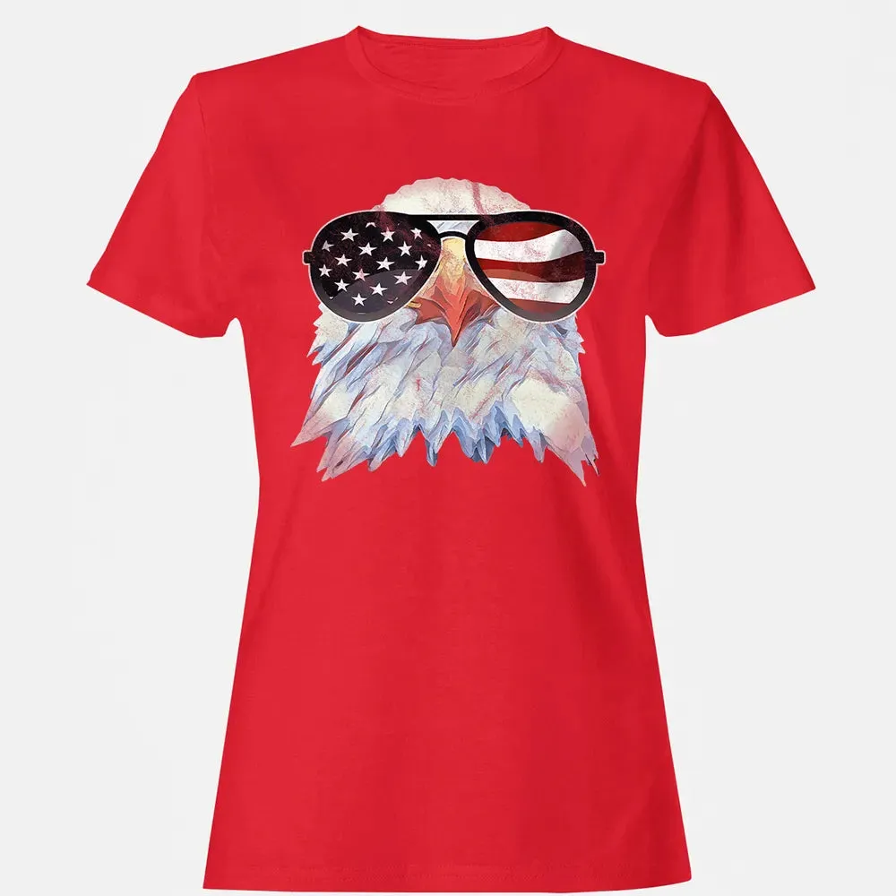 Adler mit USA Flagge Sonnenbrille  Amerika 4th of July Women's T-shirt - 13