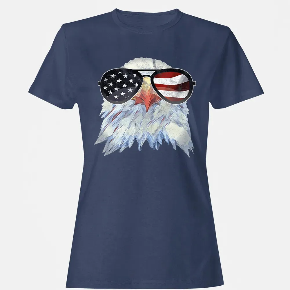 Adler mit USA Flagge Sonnenbrille  Amerika 4th of July Women's T-shirt - 10