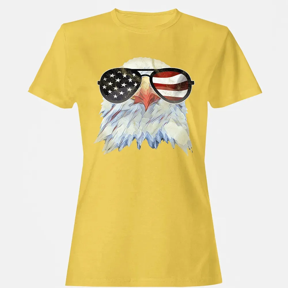 Adler mit USA Flagge Sonnenbrille  Amerika 4th of July Women's T-shirt - 4