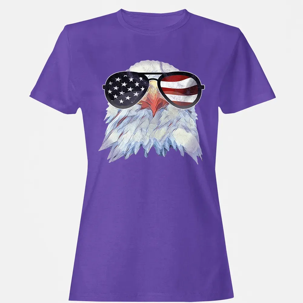 Adler mit USA Flagge Sonnenbrille  Amerika 4th of July Women's T-shirt - 12
