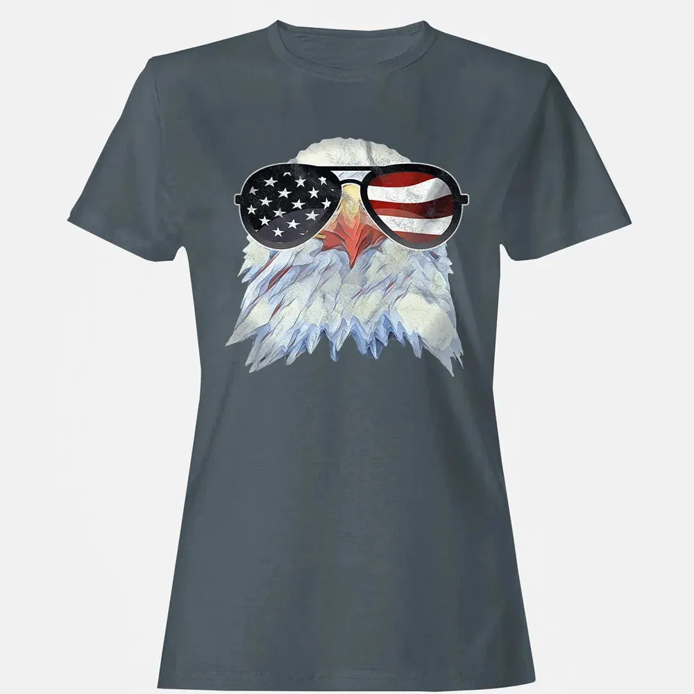 Adler mit USA Flagge Sonnenbrille  Amerika 4th of July Women's T-shirt - 3
