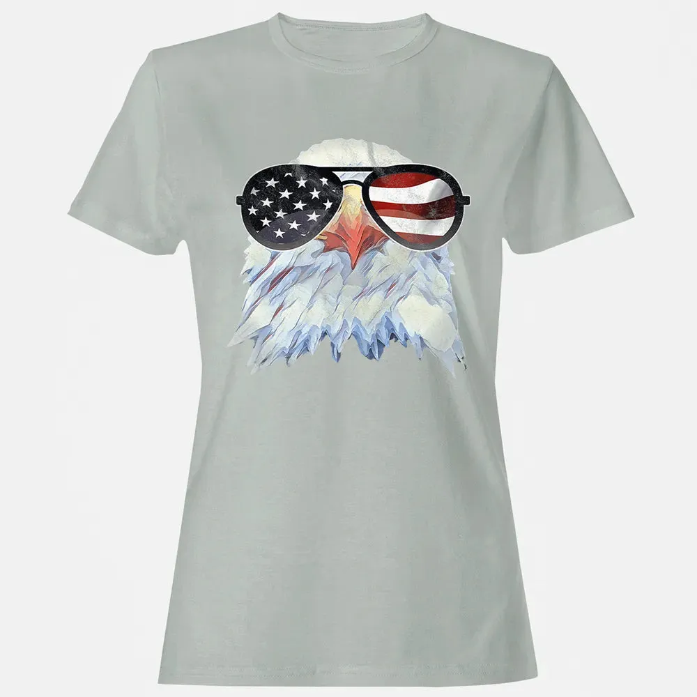 Adler mit USA Flagge Sonnenbrille  Amerika 4th of July Women's T-shirt - 2