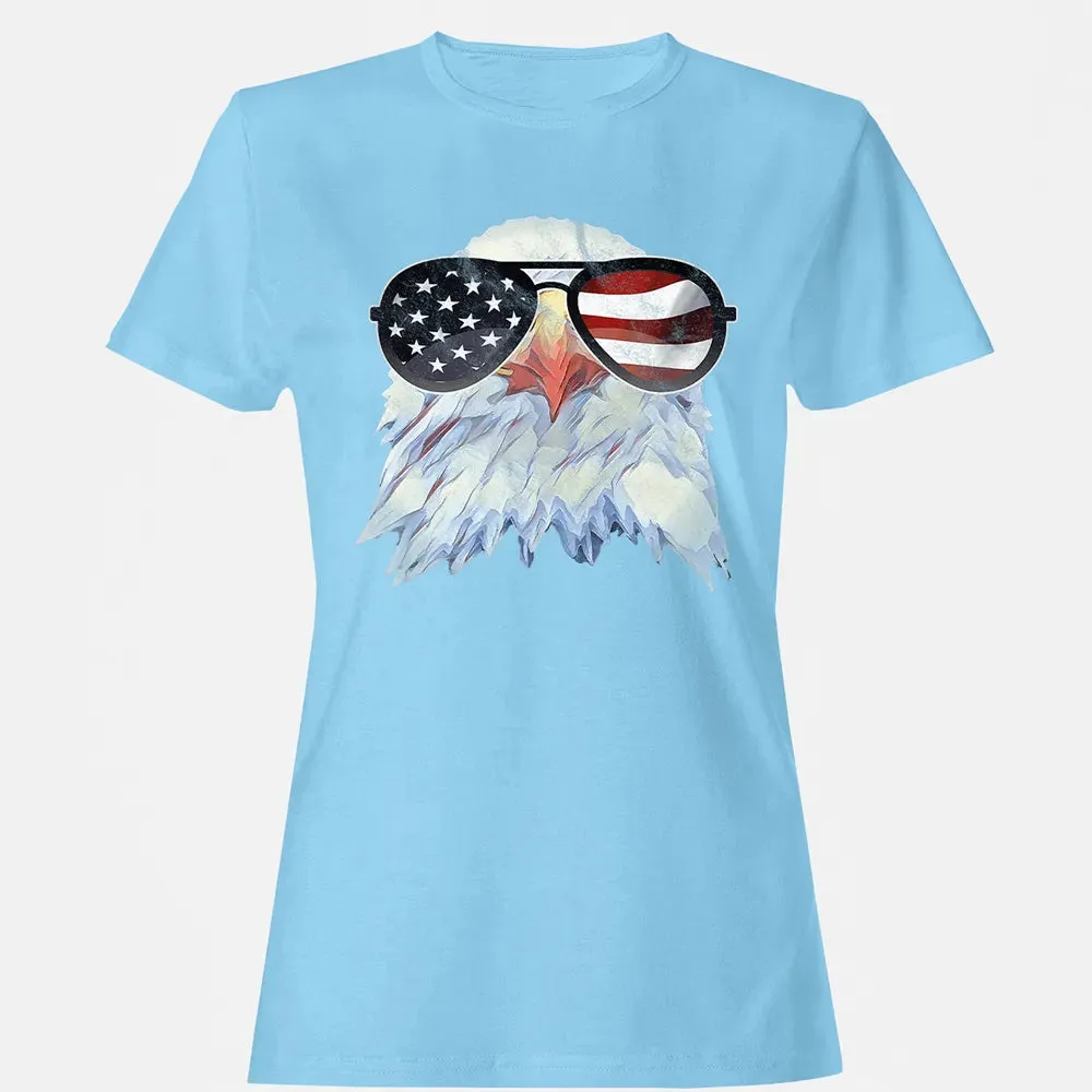Adler mit USA Flagge Sonnenbrille  Amerika 4th of July Women's T-shirt - 8