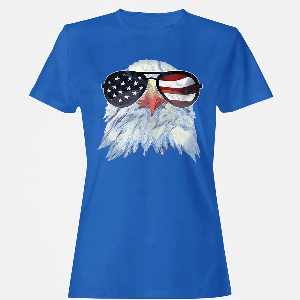 Adler mit USA Flagge Sonnenbrille  Amerika 4th of July Women's T-shirt - 14