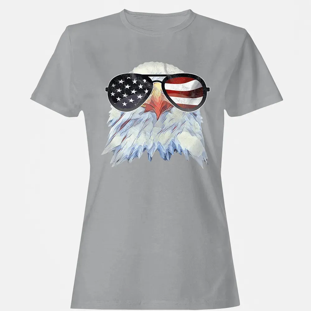 Adler mit USA Flagge Sonnenbrille  Amerika 4th of July Women's T-shirt - 15