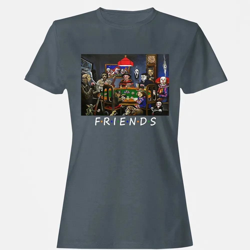 Funny Friend Play Card Horror Halloween Women's T-shirt - 3