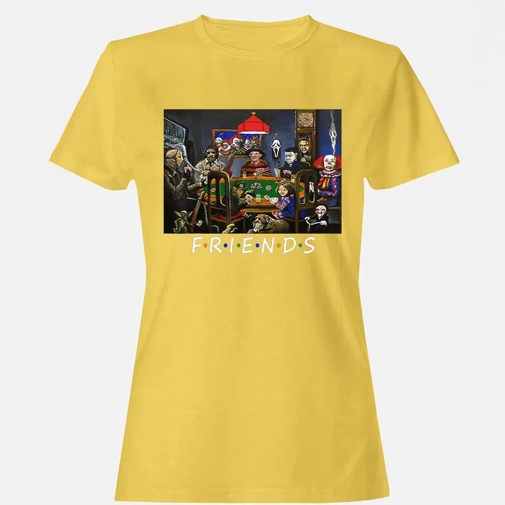 Funny Friend Play Card Horror Halloween Women's T-shirt - 4