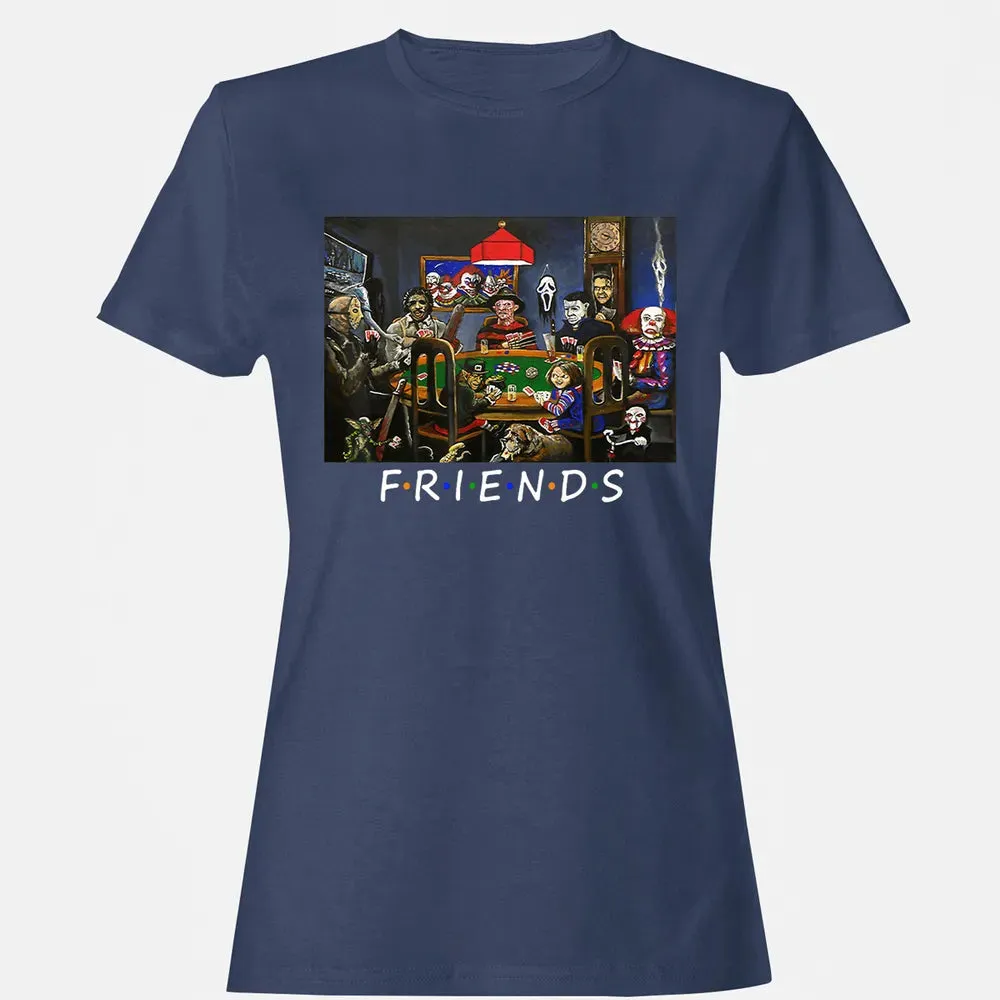 Funny Friend Play Card Horror Halloween Women's T-shirt - 10