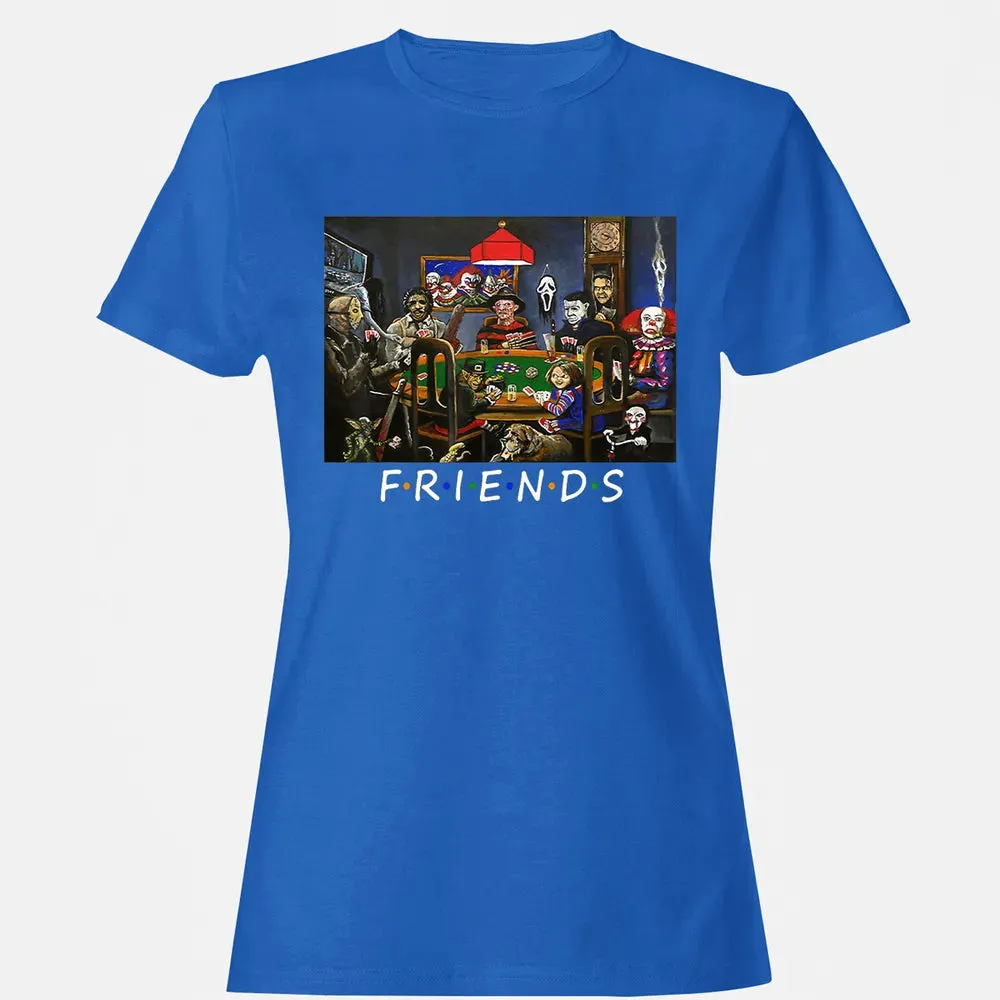 Funny Friend Play Card Horror Halloween Women's T-shirt - 14