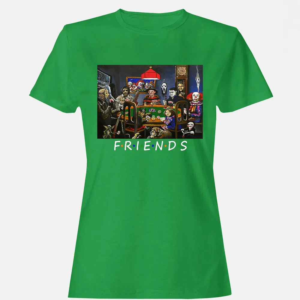 Funny Friend Play Card Horror Halloween Women's T-shirt - 7