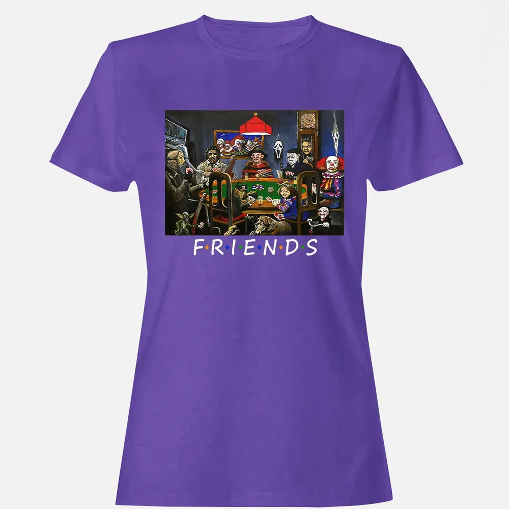 Funny Friend Play Card Horror Halloween Women's T-shirt - 12
