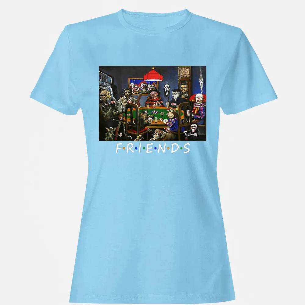 Funny Friend Play Card Horror Halloween Women's T-shirt - 8