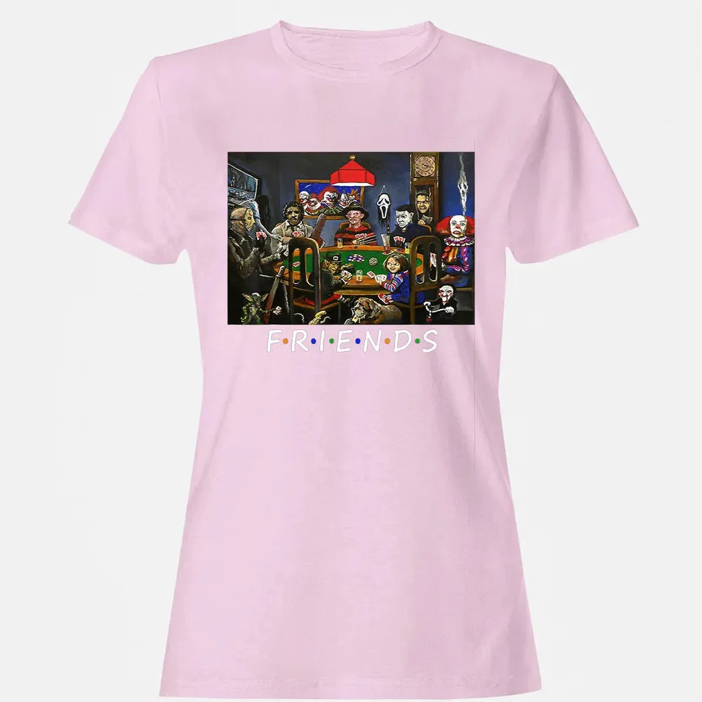 Funny Friend Play Card Horror Halloween Women's T-shirt - 9