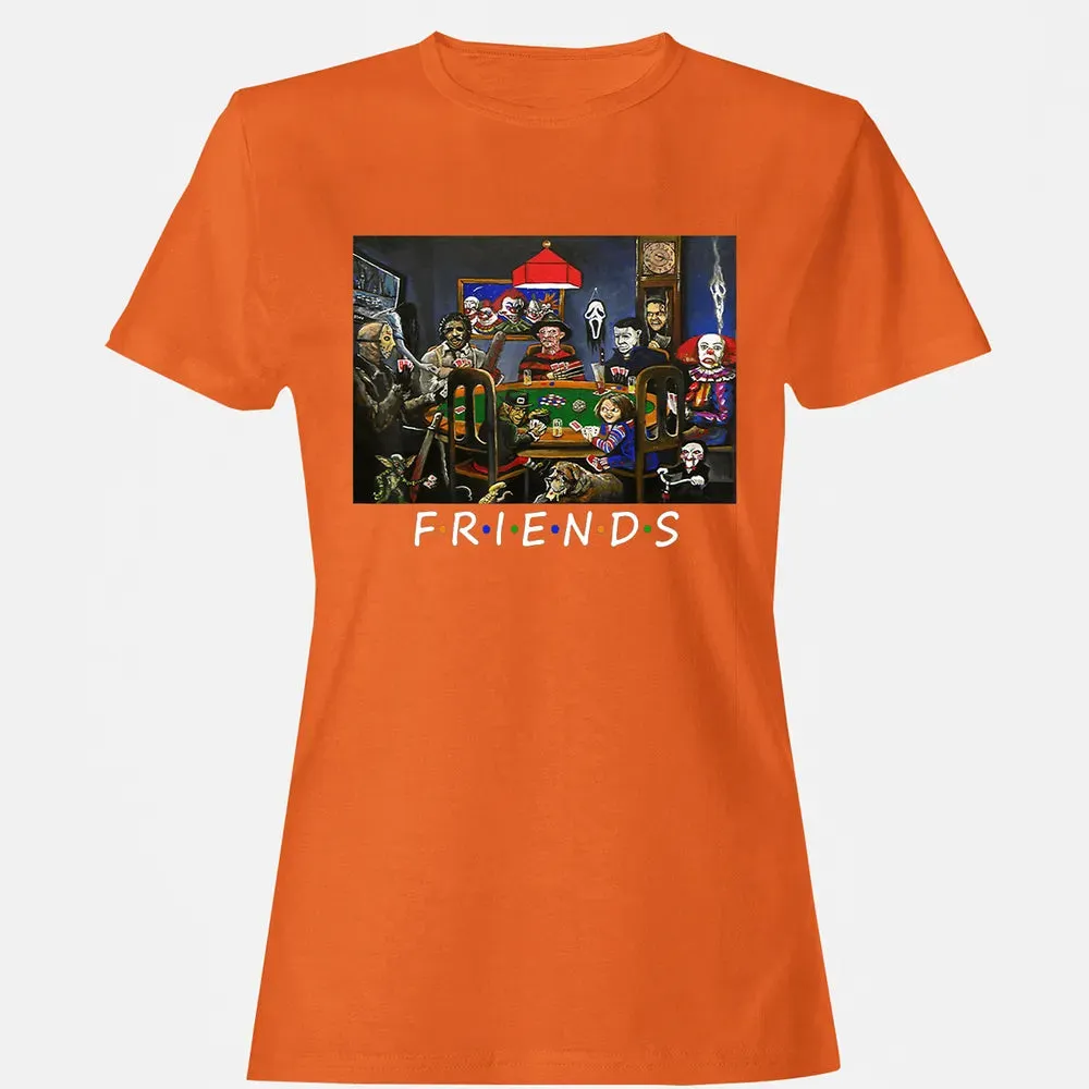 Funny Friend Play Card Horror Halloween Women's T-shirt - 11