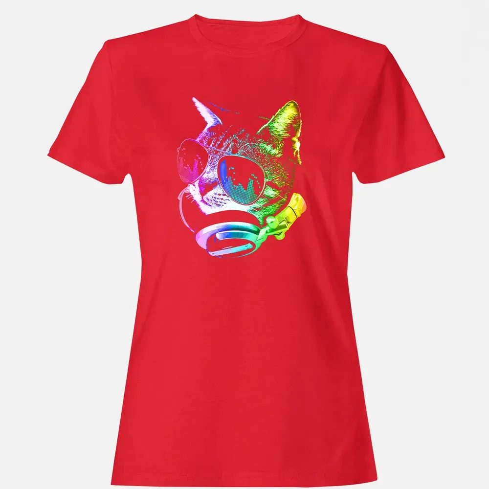 Rainbow Music Cat Women's T-shirt - 13