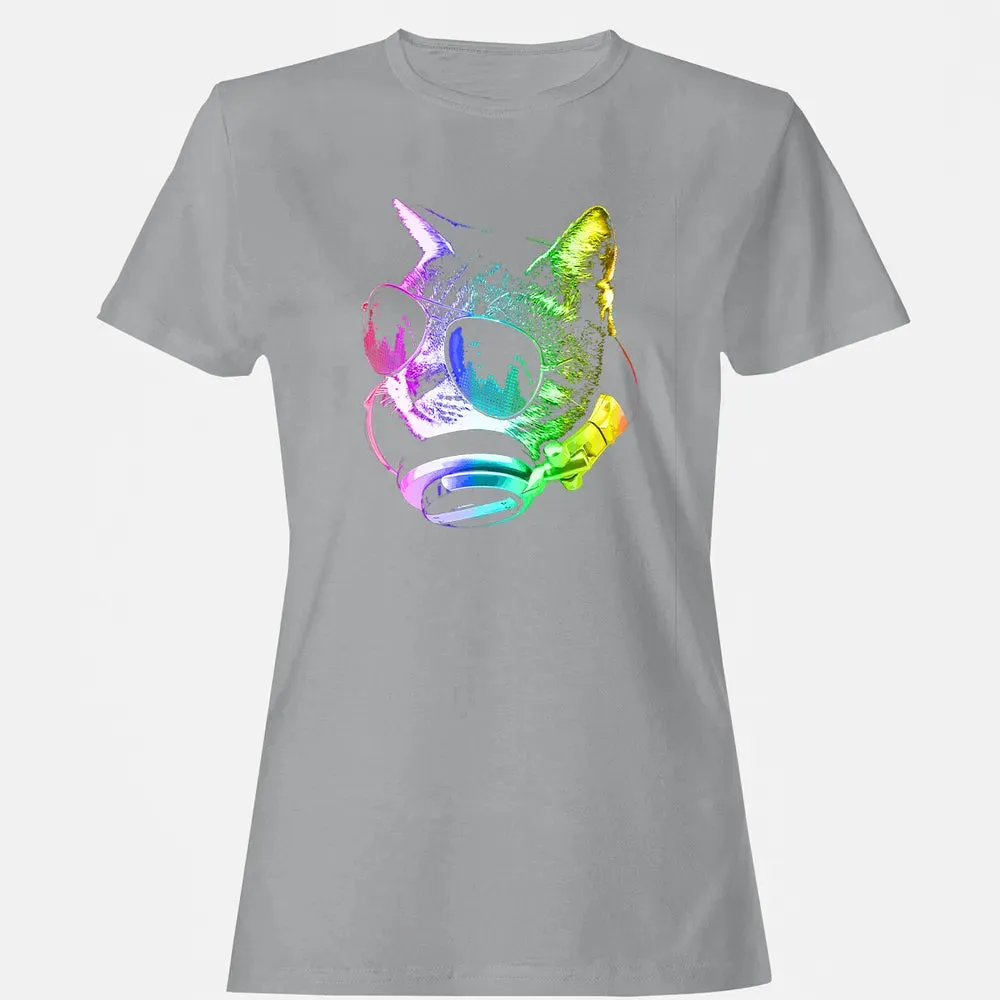 Rainbow Music Cat Women's T-shirt - 15