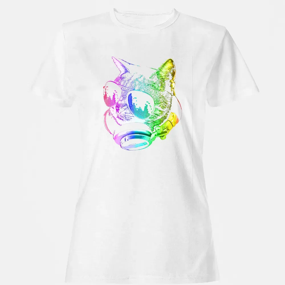 Rainbow Music Cat Women's T-shirt - 16