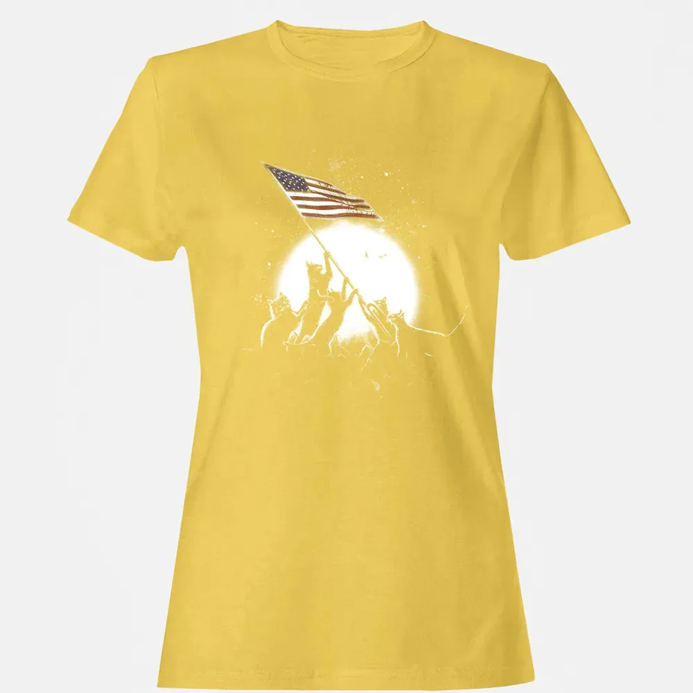 CATS AMERICAN FLAG Women's T-shirt - 4
