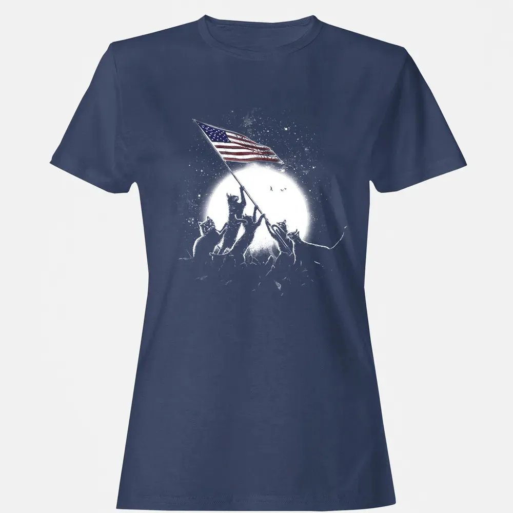 CATS AMERICAN FLAG Women's T-shirt - 10