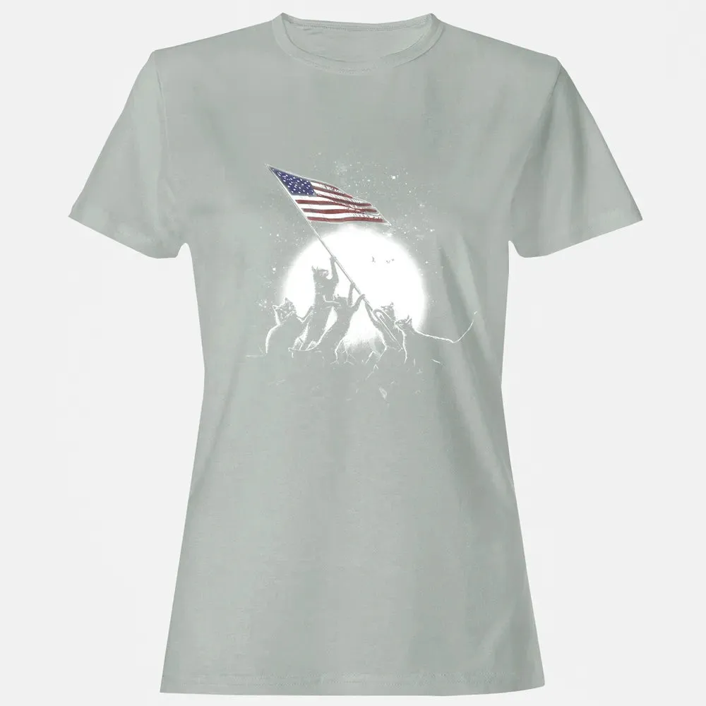 CATS AMERICAN FLAG Women's T-shirt - 2