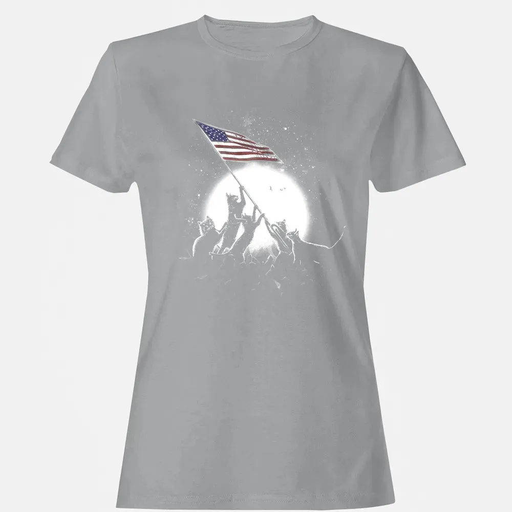 CATS AMERICAN FLAG Women's T-shirt - 15