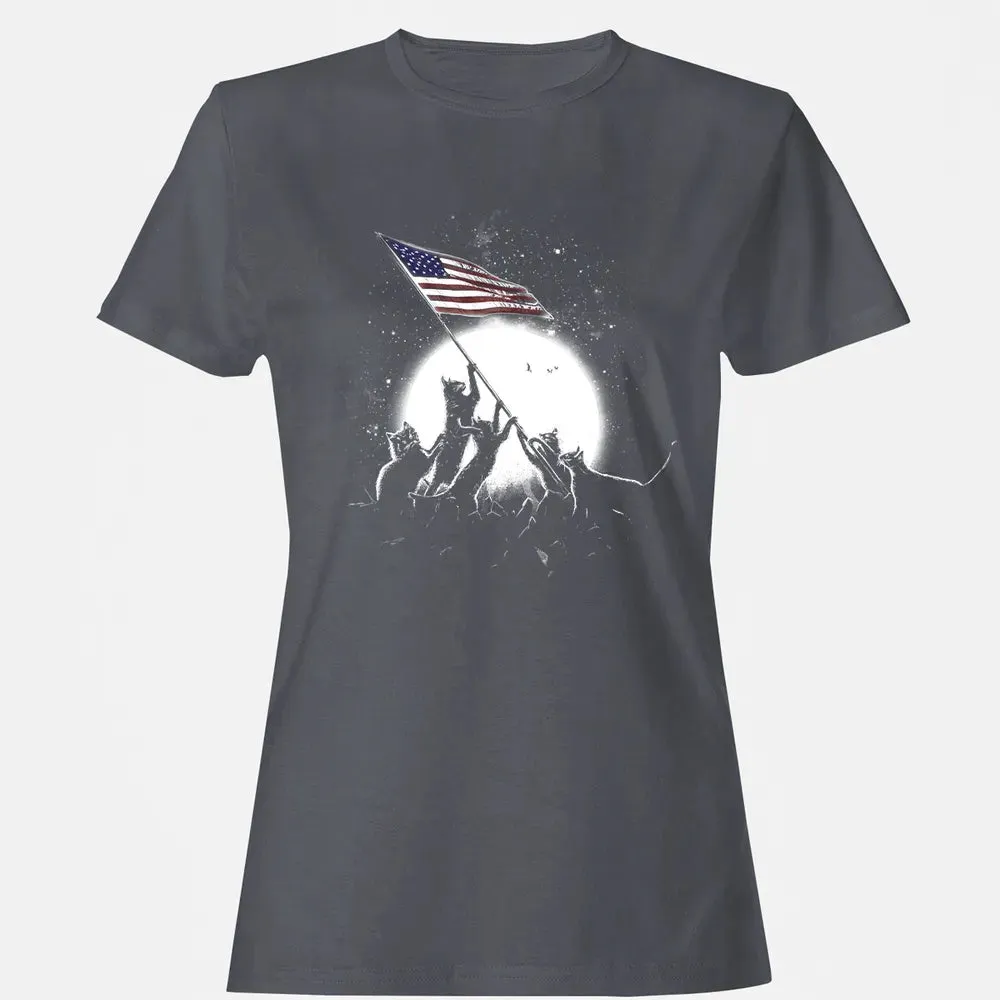 CATS AMERICAN FLAG Women's T-shirt - 5