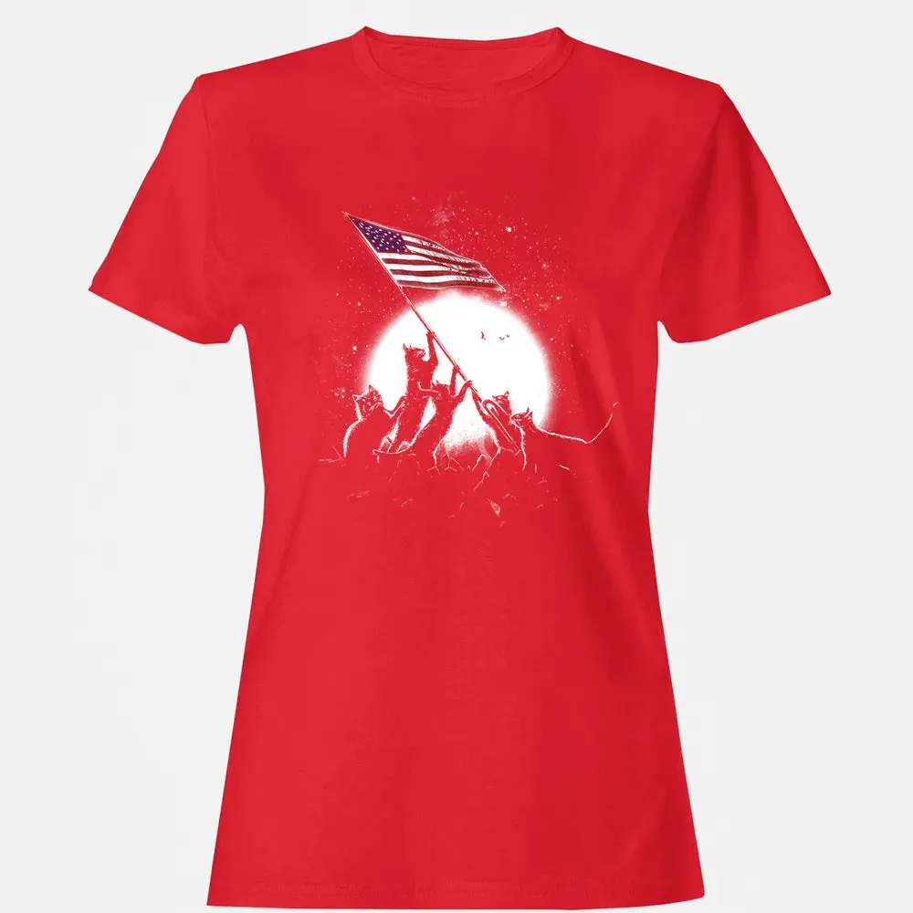 CATS AMERICAN FLAG Women's T-shirt - 13