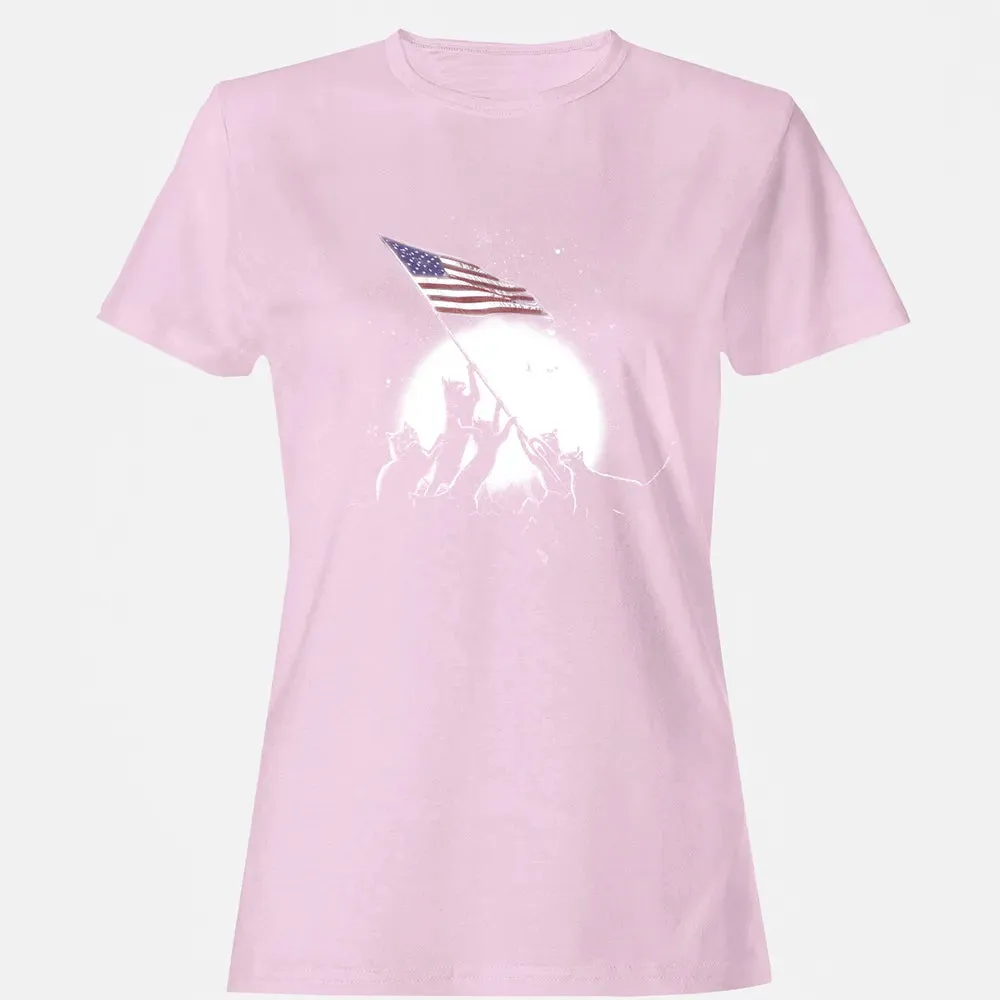 CATS AMERICAN FLAG Women's T-shirt - 9