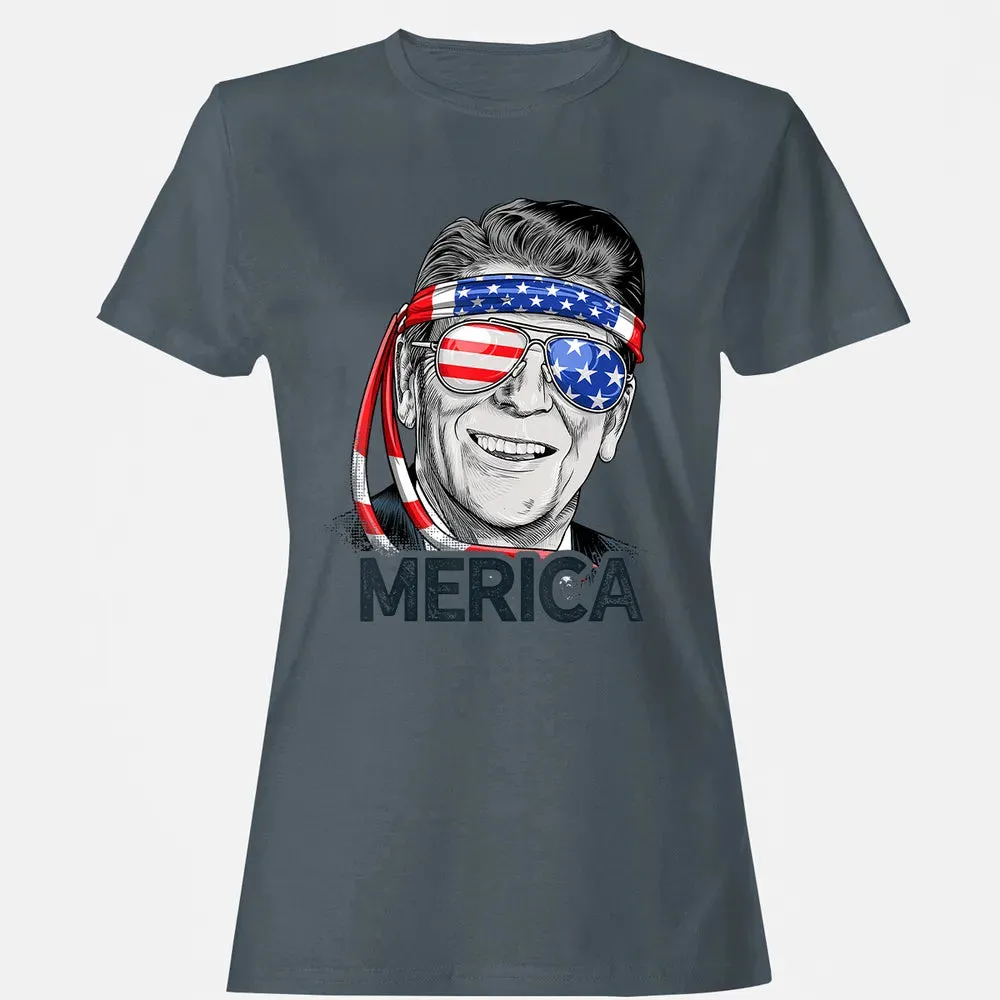 Reagan Ronald Merica 4th of July  Men US President Women's T-shirt - 3