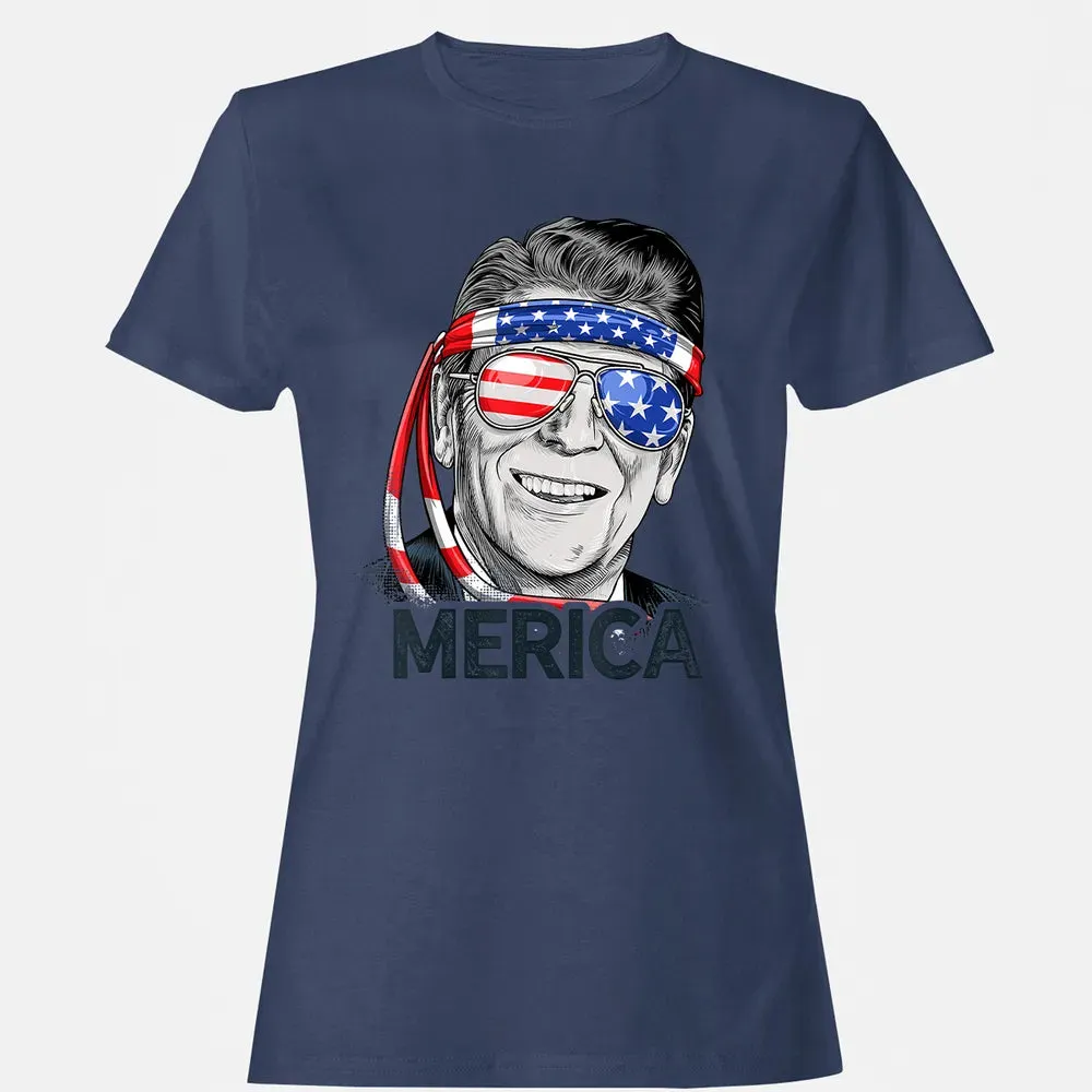 Reagan Ronald Merica 4th of July  Men US President Women's T-shirt - 10
