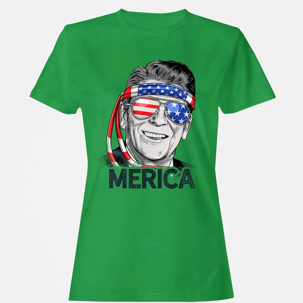 Reagan Ronald Merica 4th of July  Men US President Women's T-shirt - 7