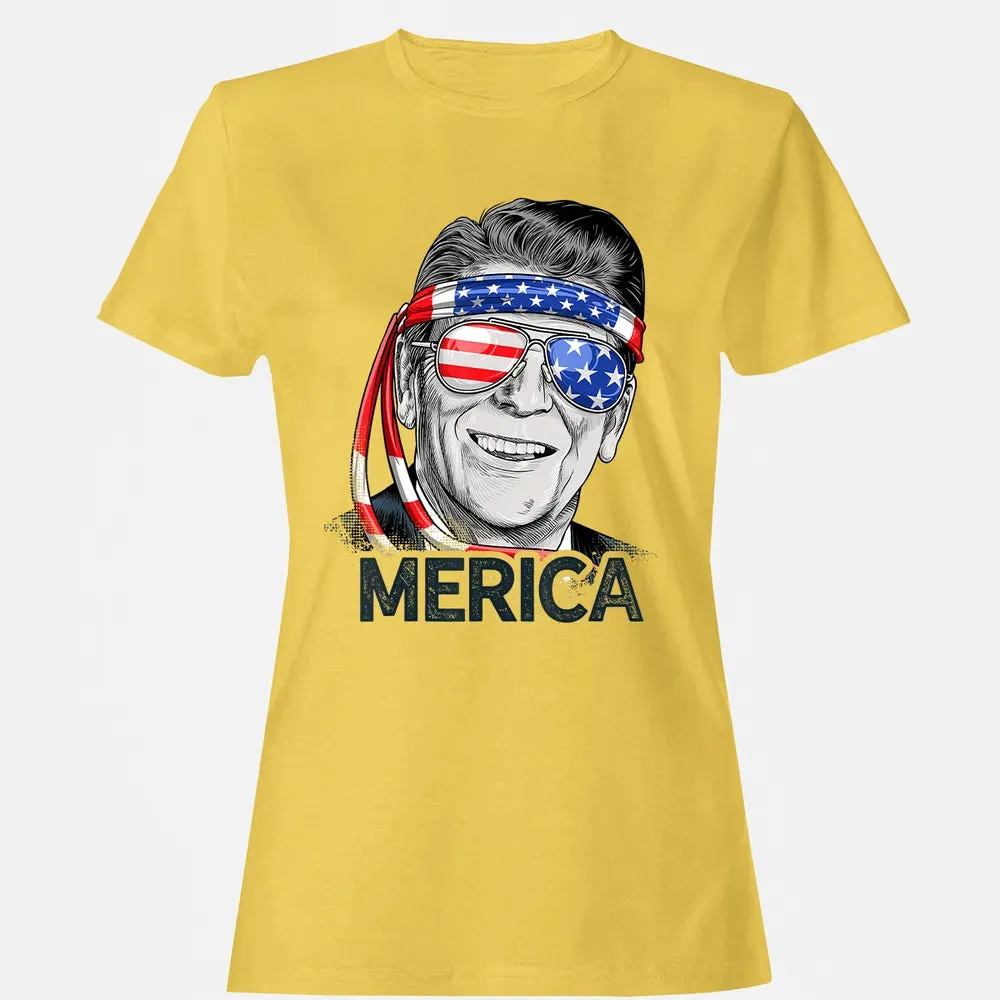 Reagan Ronald Merica 4th of July  Men US President Women's T-shirt - 4