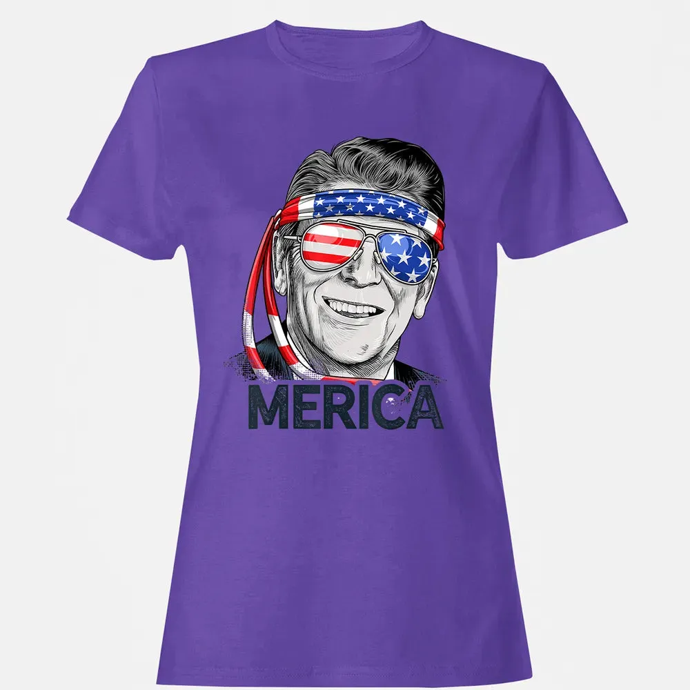 Reagan Ronald Merica 4th of July  Men US President Women's T-shirt - 12
