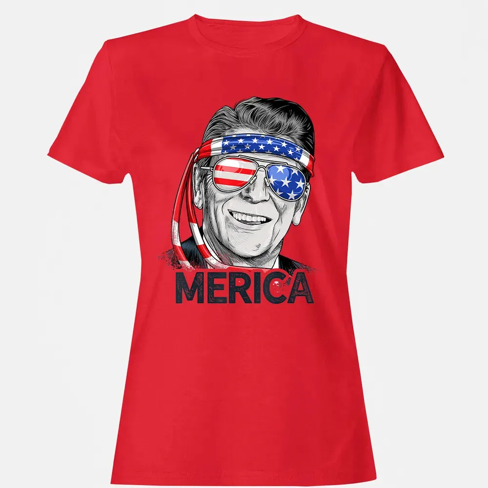 Reagan Ronald Merica 4th of July  Men US President Women's T-shirt - 13