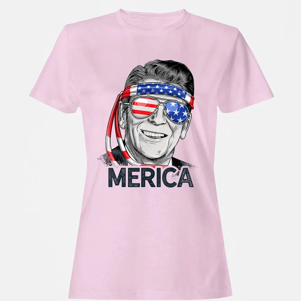Reagan Ronald Merica 4th of July  Men US President Women's T-shirt - 9
