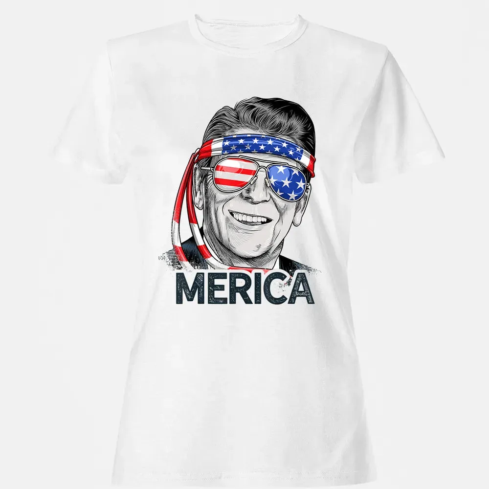 Reagan Ronald Merica 4th of July  Men US President Women's T-shirt - 16