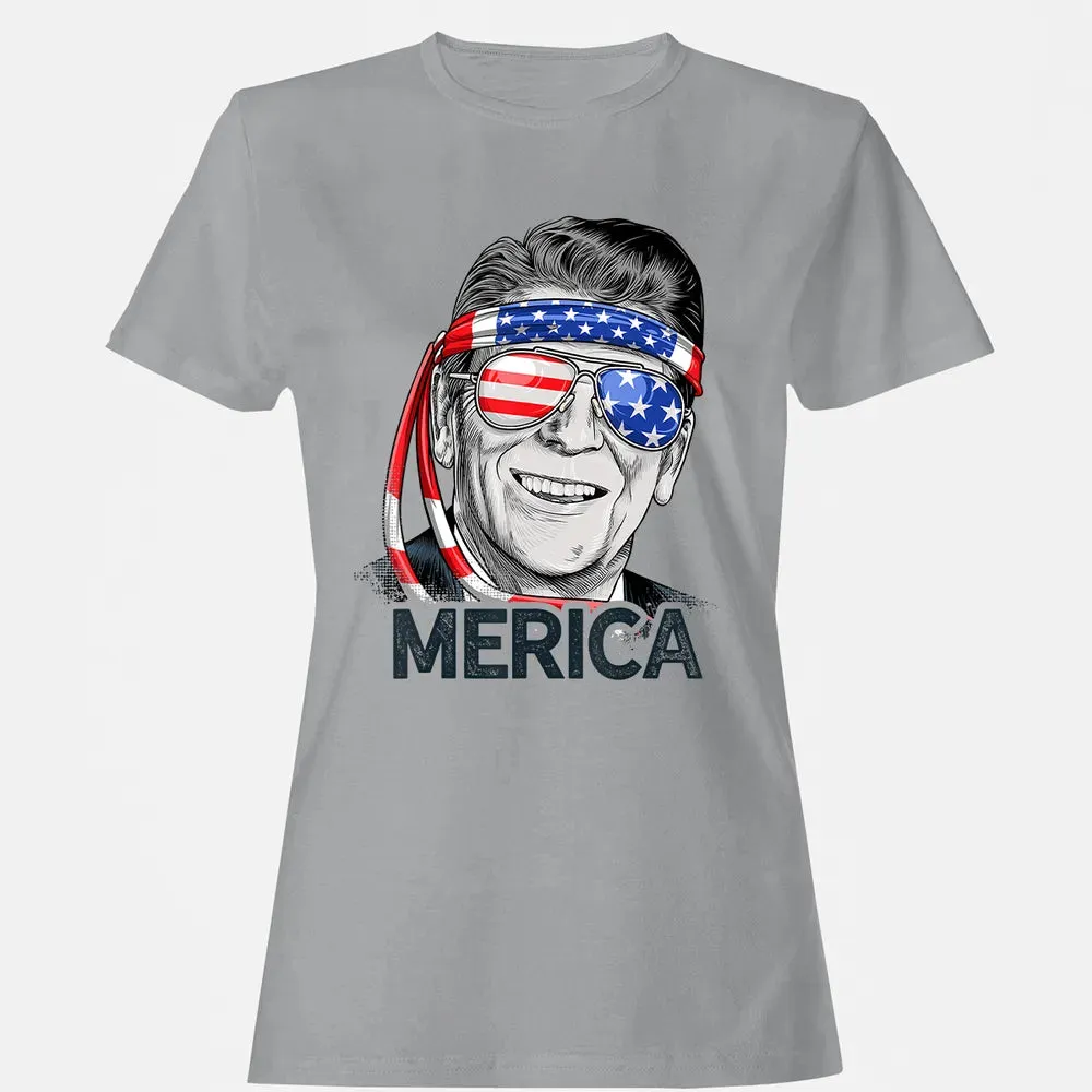 Reagan Ronald Merica 4th of July  Men US President Women's T-shirt - 15