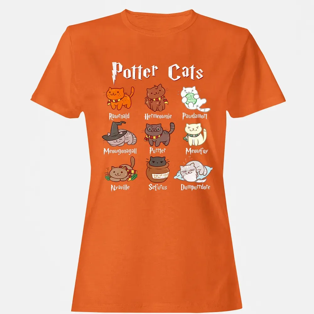 Potter Cats Cute Harry Pawter Kitten Gifts for Cat Lover Women's T-shirt - 11