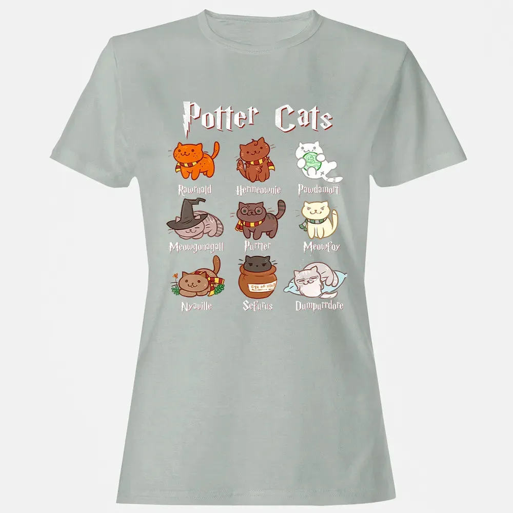 Potter Cats Cute Harry Pawter Kitten Gifts for Cat Lover Women's T-shirt - 2