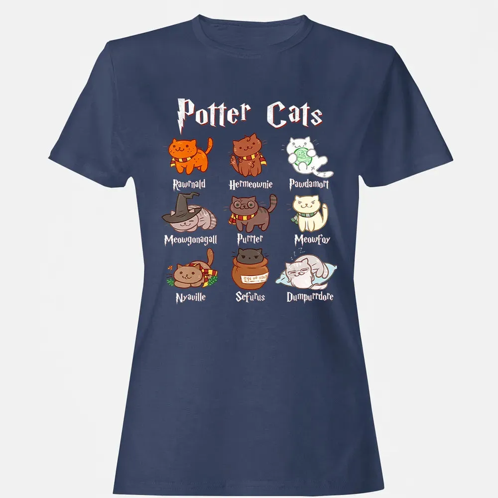 Potter Cats Cute Harry Pawter Kitten Gifts for Cat Lover Women's T-shirt - 10