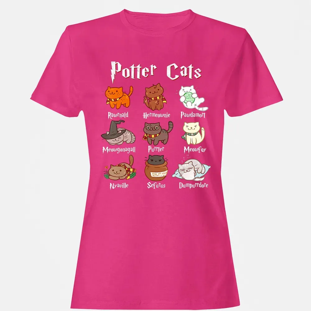 Potter Cats Cute Harry Pawter Kitten Gifts for Cat Lover Women's T-shirt - 6