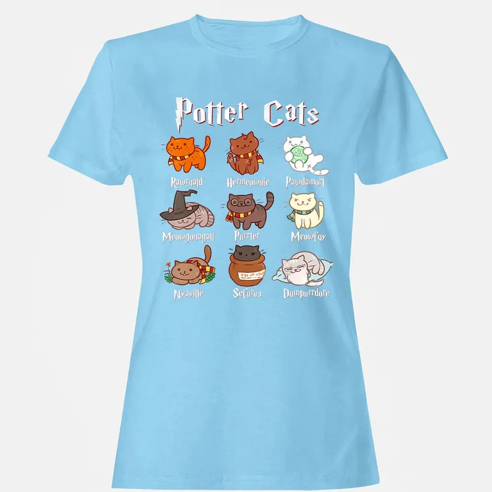Potter Cats Cute Harry Pawter Kitten Gifts for Cat Lover Women's T-shirt - 8