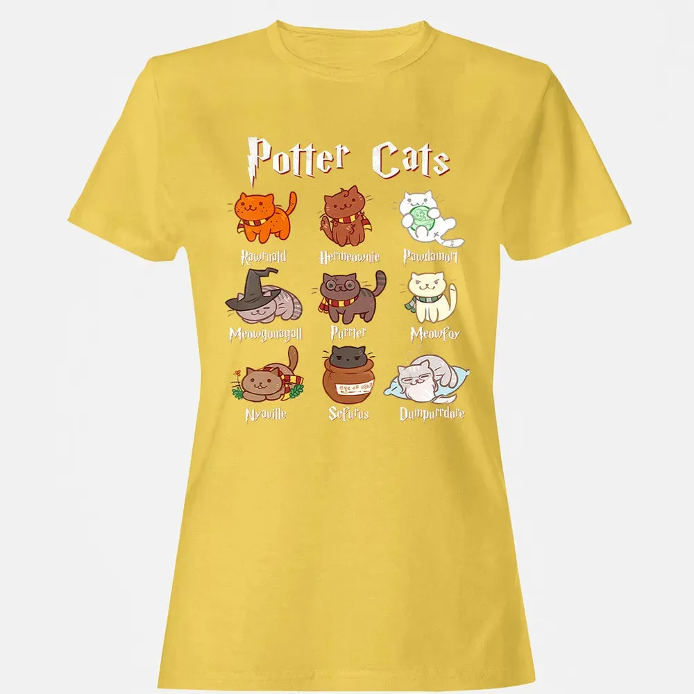 Potter Cats Cute Harry Pawter Kitten Gifts for Cat Lover Women's T-shirt - 4
