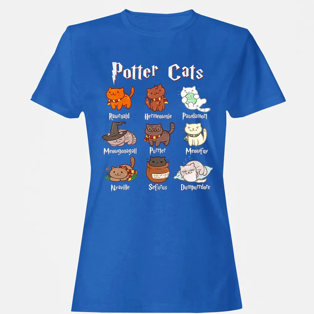 Potter Cats Cute Harry Pawter Kitten Gifts for Cat Lover Women's T-shirt - 14