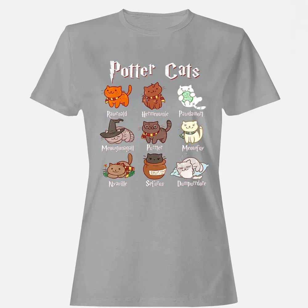 Potter Cats Cute Harry Pawter Kitten Gifts for Cat Lover Women's T-shirt - 15