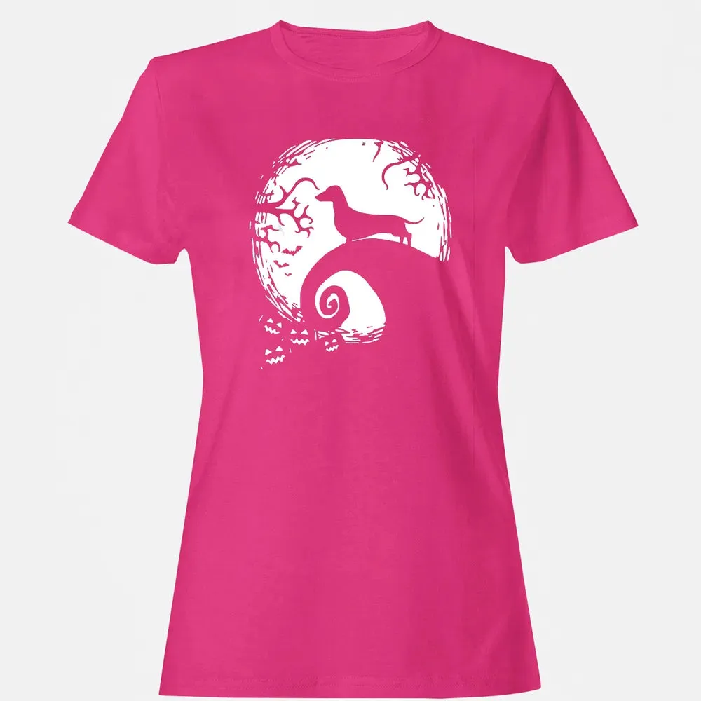Dachshund And Moon Halloween T For Dachshund Lovers Women's T-shirt - 6