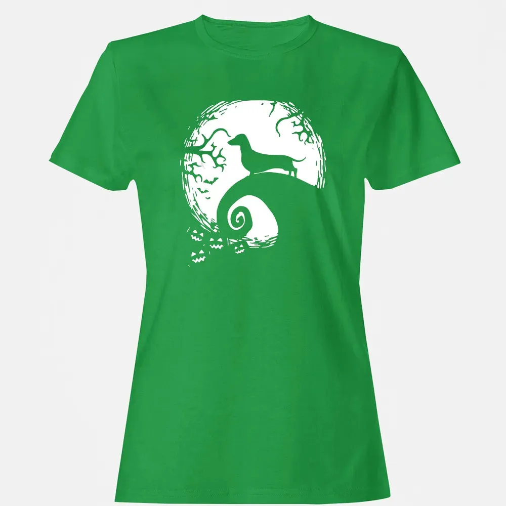 Dachshund And Moon Halloween T For Dachshund Lovers Women's T-shirt - 7